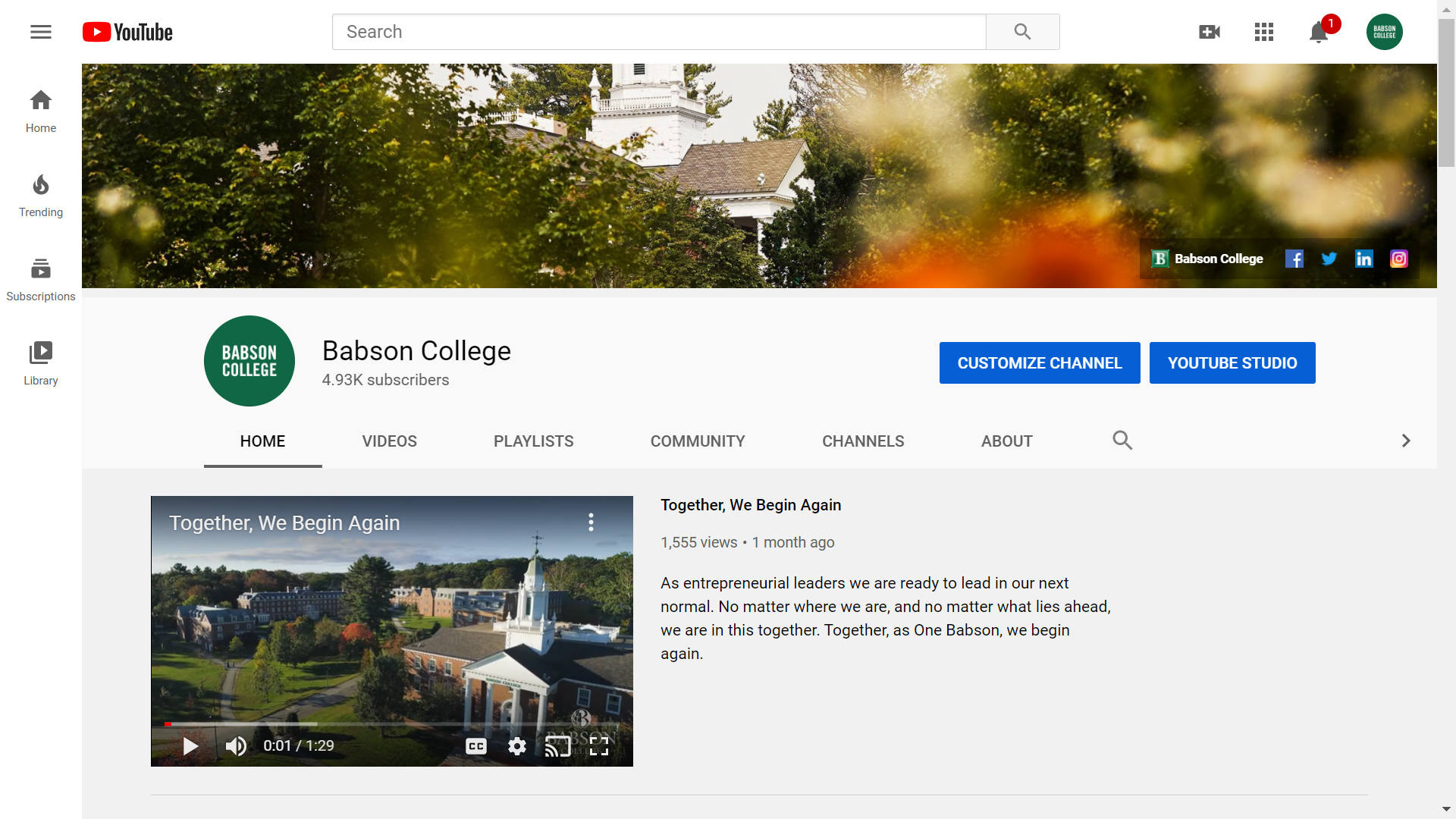 Babson College on YouTube