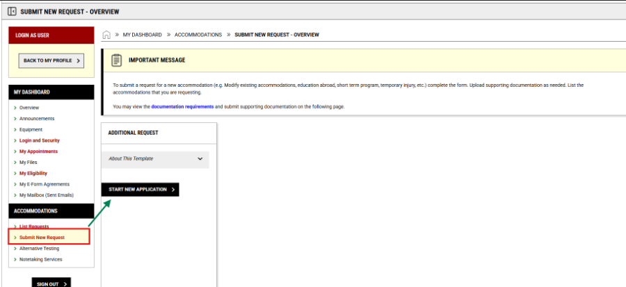 Submit New Request Submit New Request screenshot