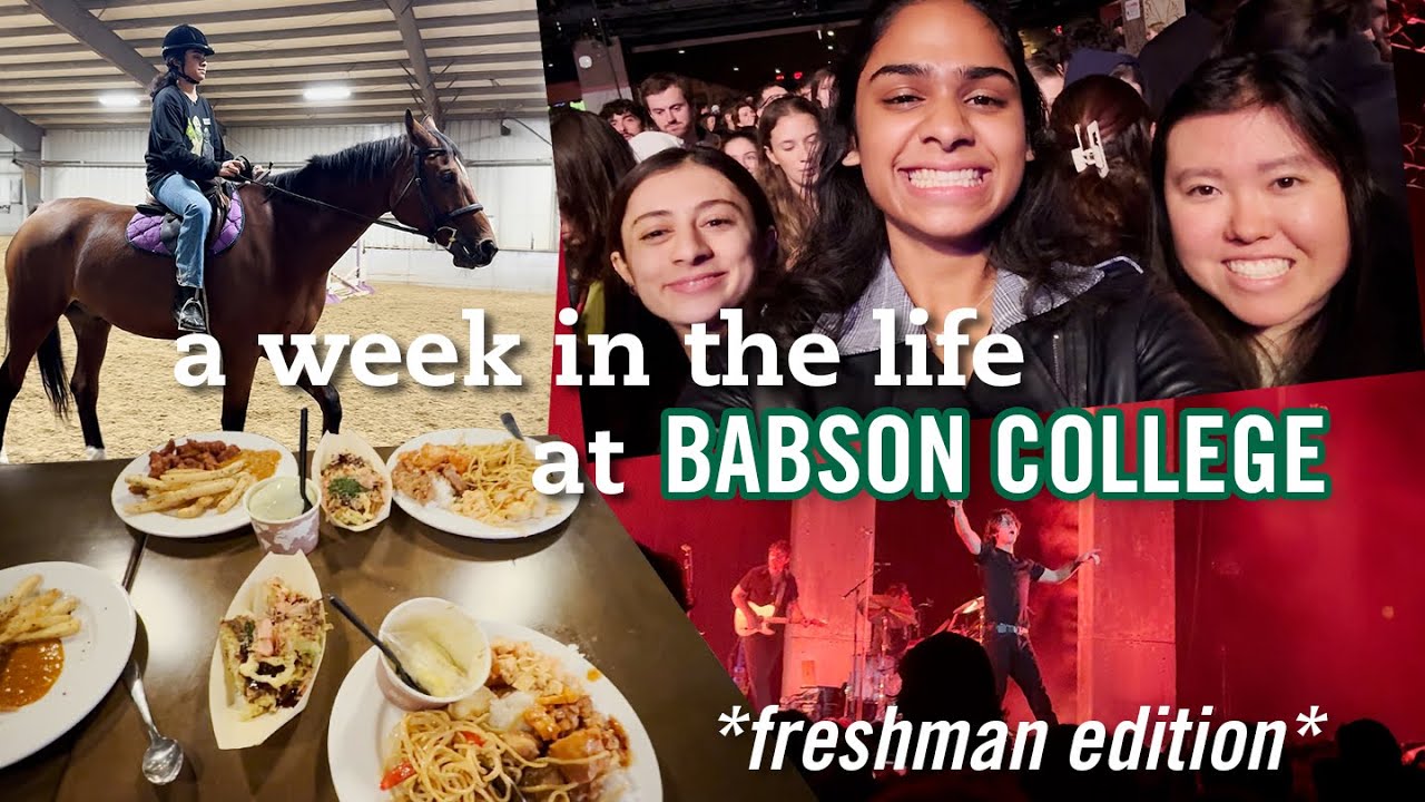 A thumbnail of four photos: one of a girl horseback riding, one of three girls, one of a meal, and one of a concert