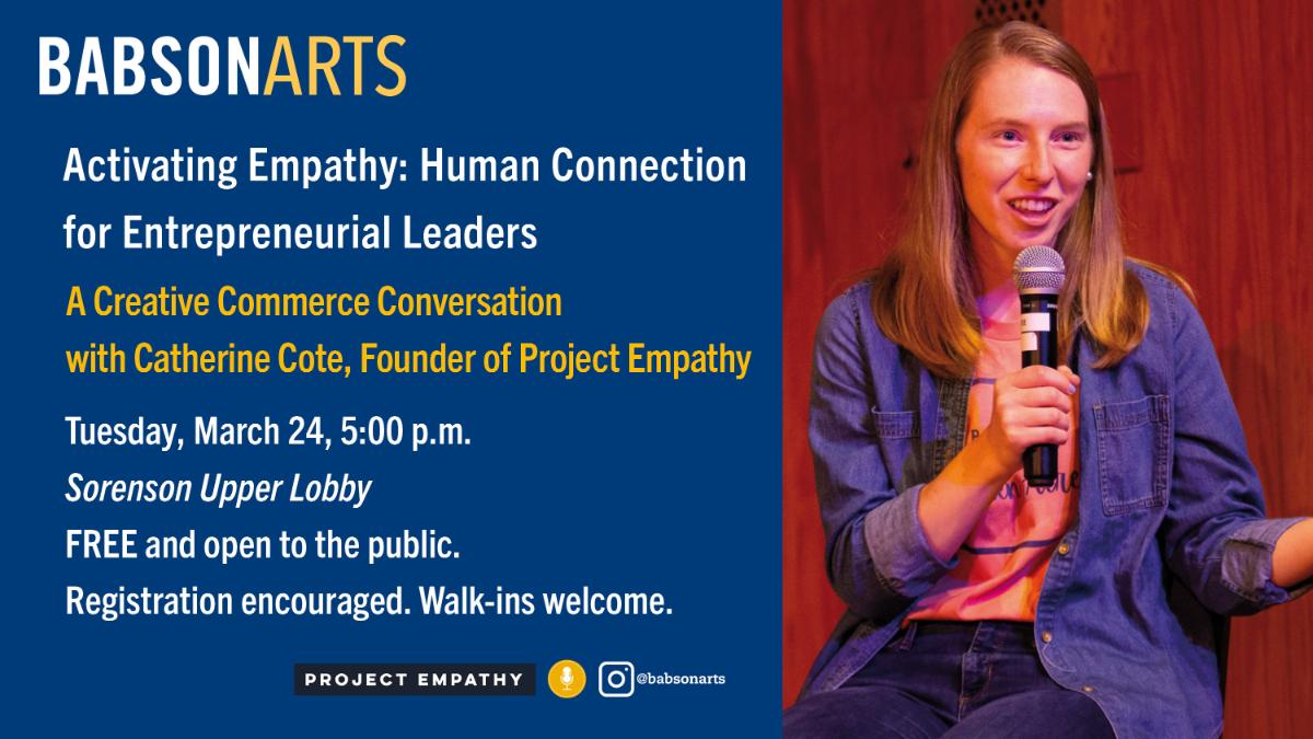 Activating Empathy Creative Commerce Convo Catherine Cote a graphic advertising Catherine Cote with Project Empathy having a speaker event