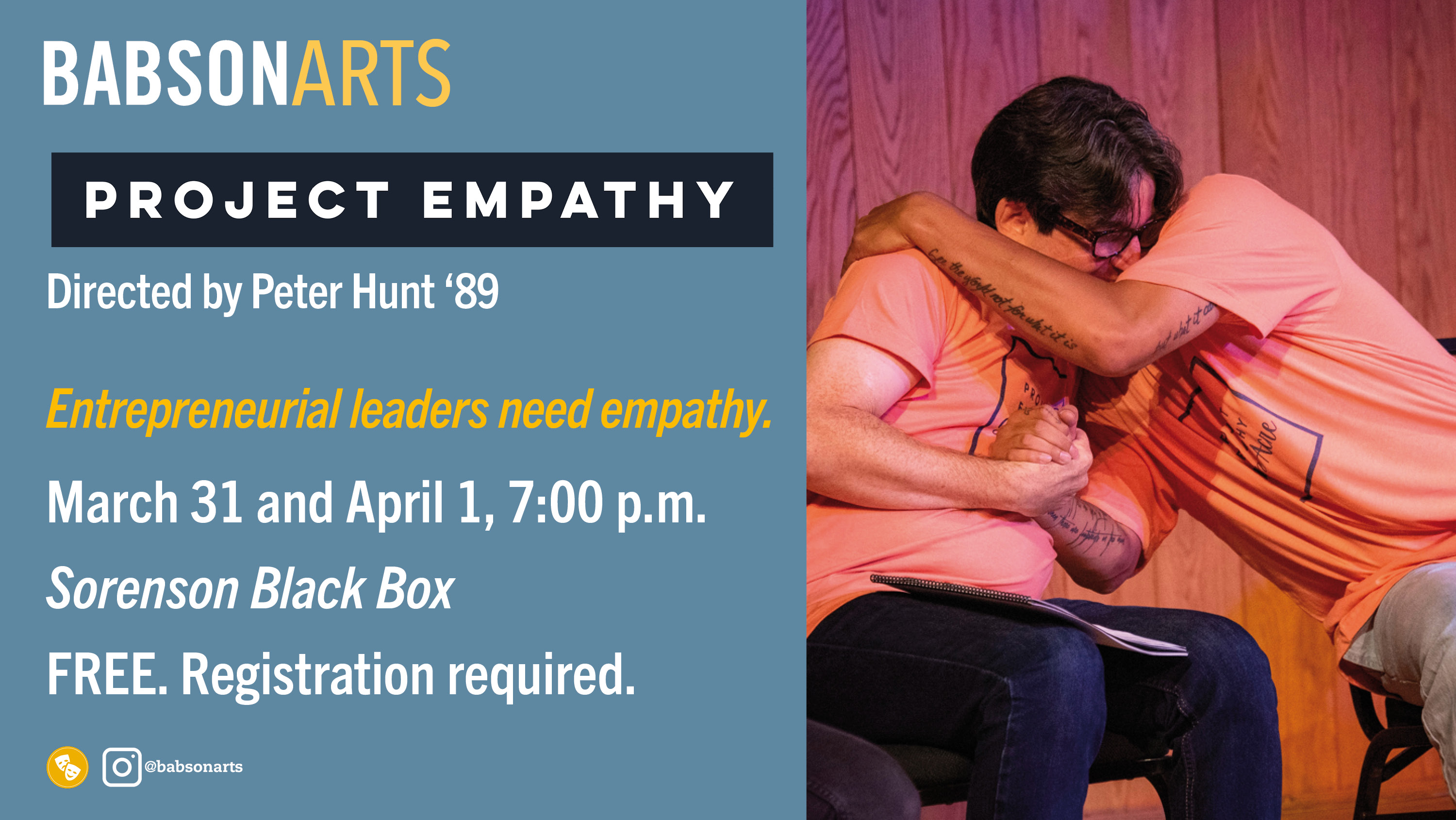 Project Empathy Performance Graphic a graphic advertising a performance called Project Empathy