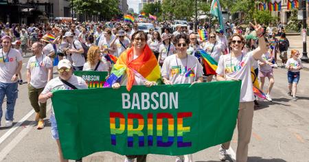 Babson Pride’s Ethan Ide ’26 Unites Campus and Community at Boston Pride Parade