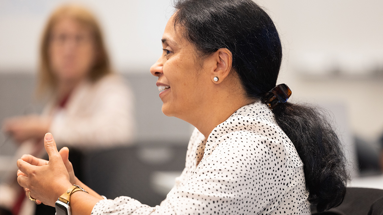 Person talking in class