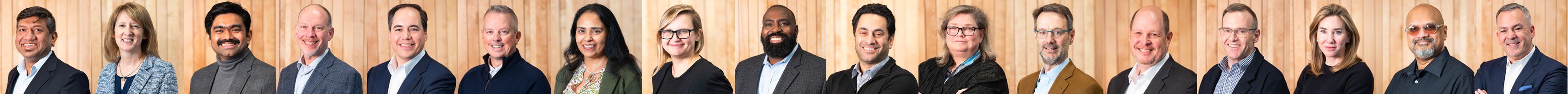 strip of portrait photos of DBA students