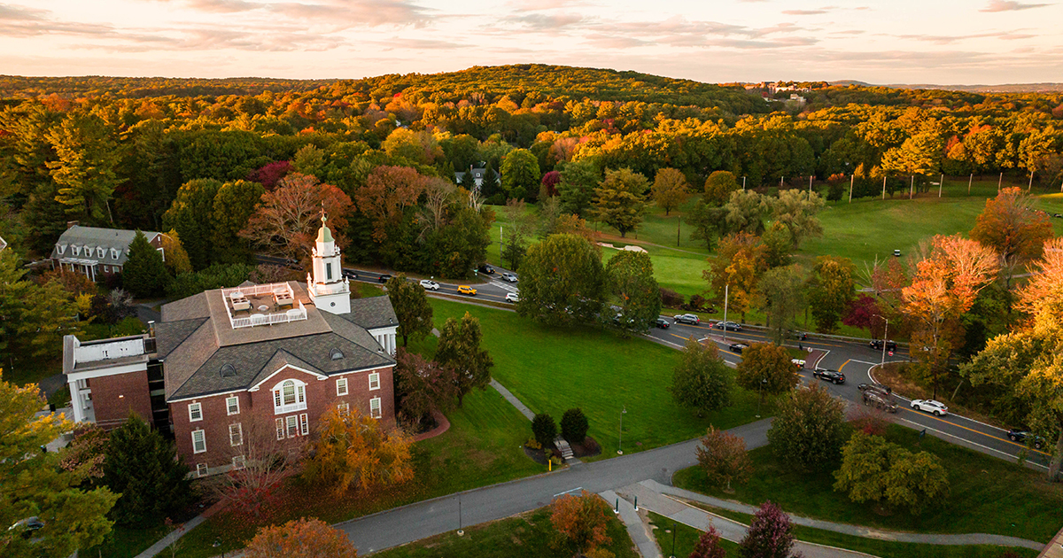 Aerial View of babson's Campus