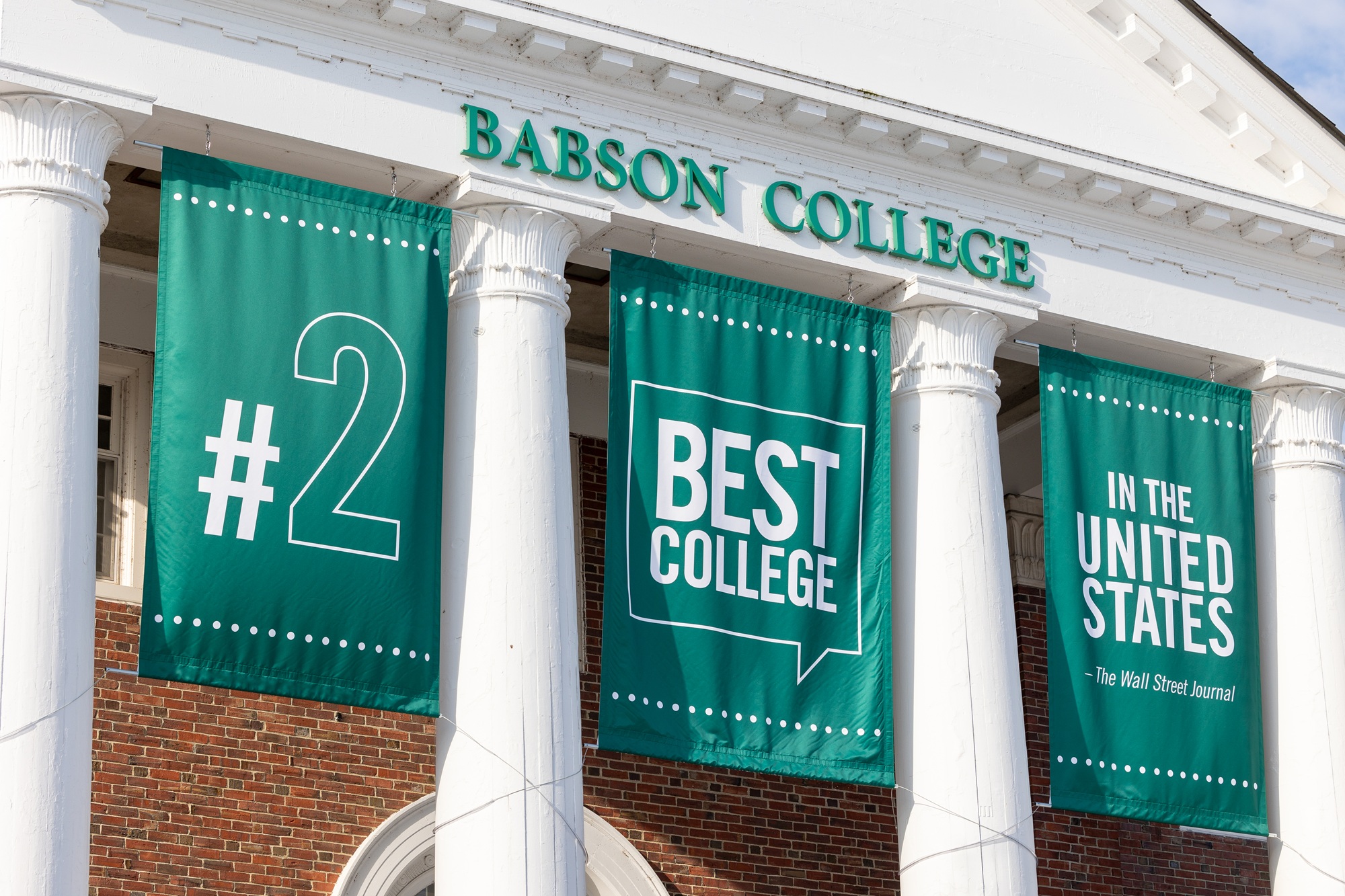 WSJ No 2 Banners Banners of Babson's No. 2 ranking