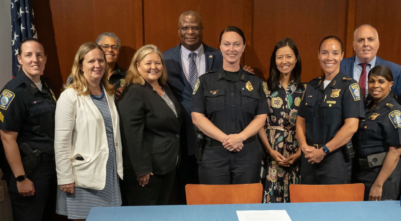 A group of female police officers