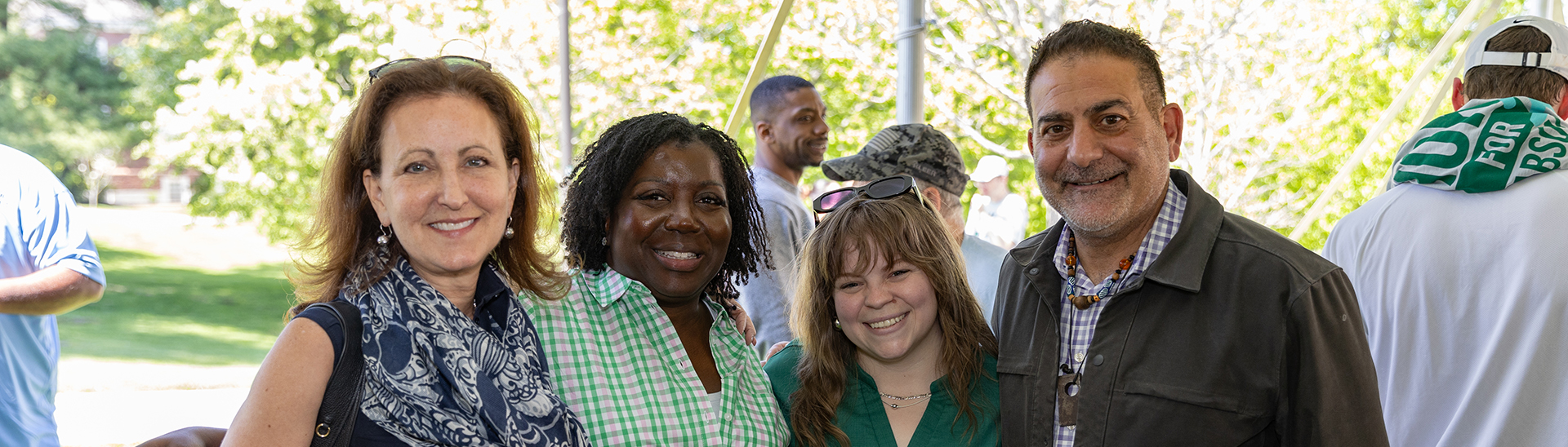 A group of staff members outside