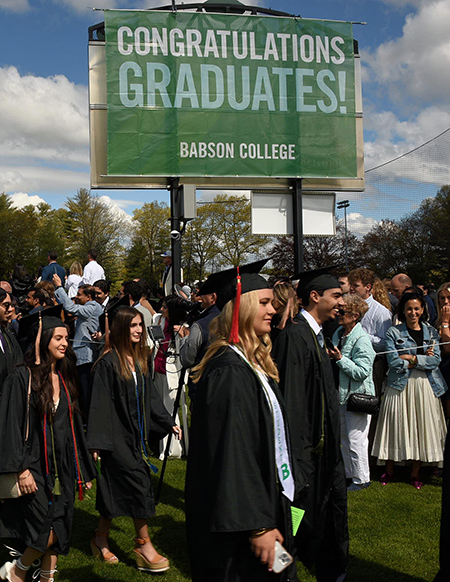 Students at commencement