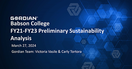 Gordian FY21-FY23 Preliminary Sustainability Analysis