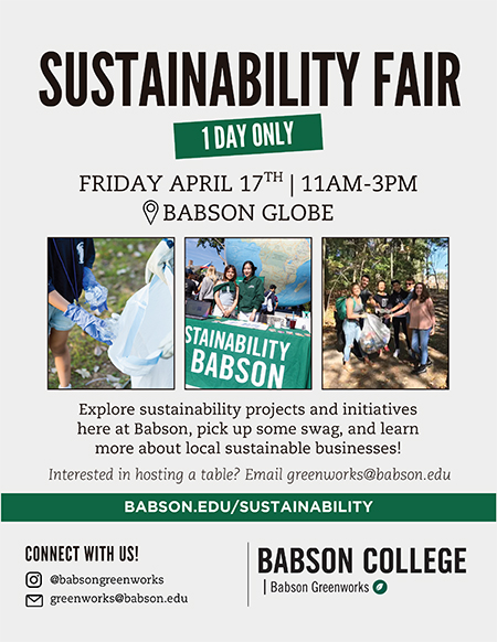 4/17, 11 a.m.-3 p.m. Babson Globe