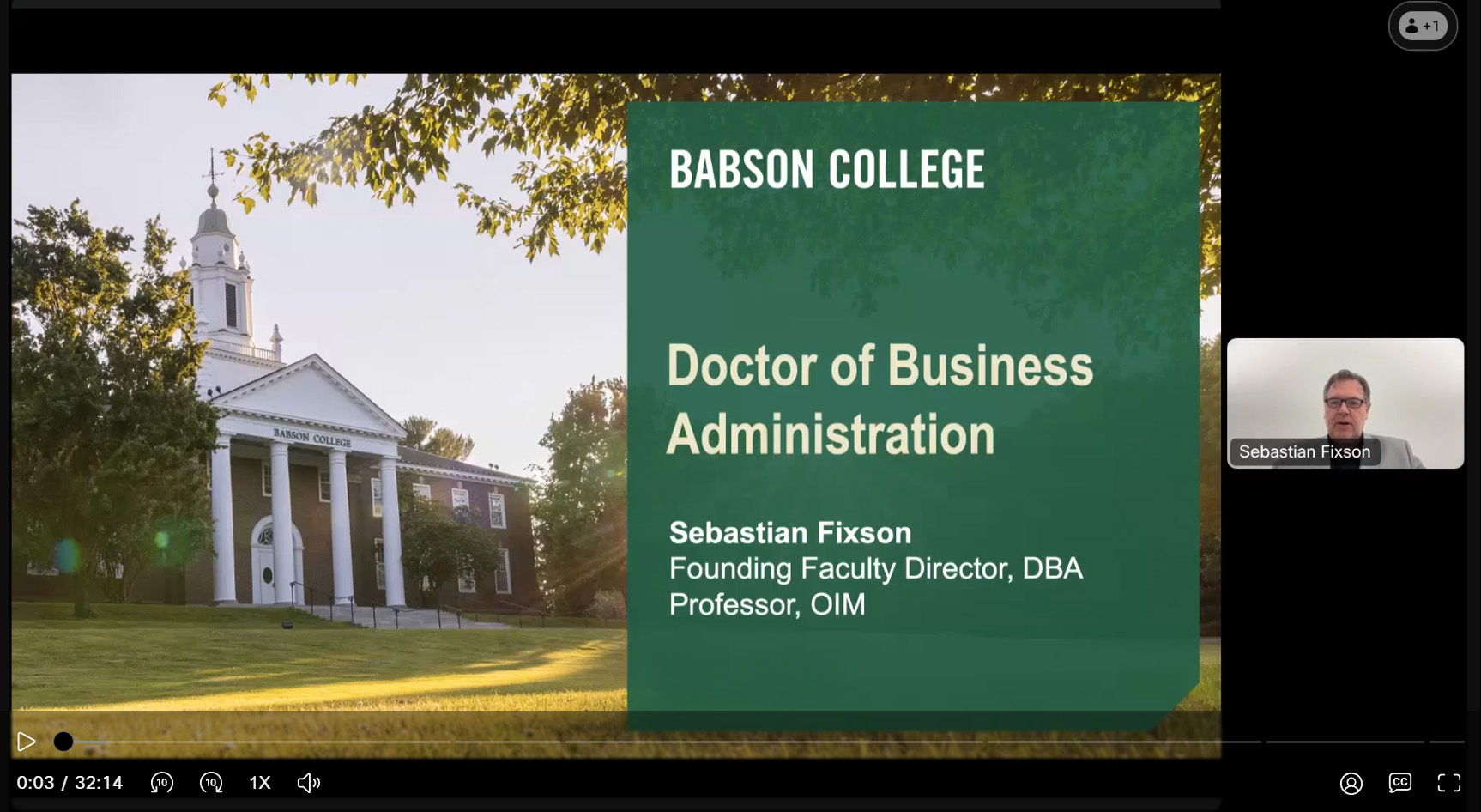 Webinar video for Doctor of Business Analytics
